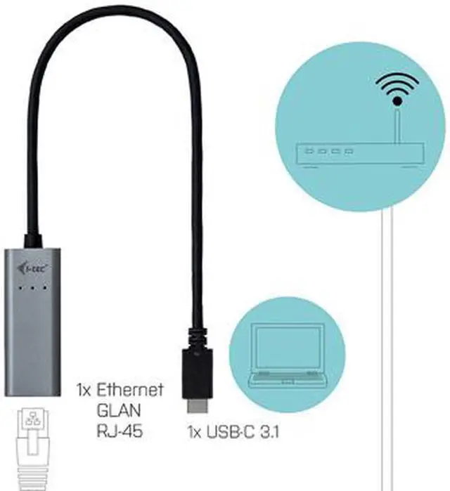 Alt view image 6 of 8 - I-TEC USB-C METAL GLAN ADAPTER