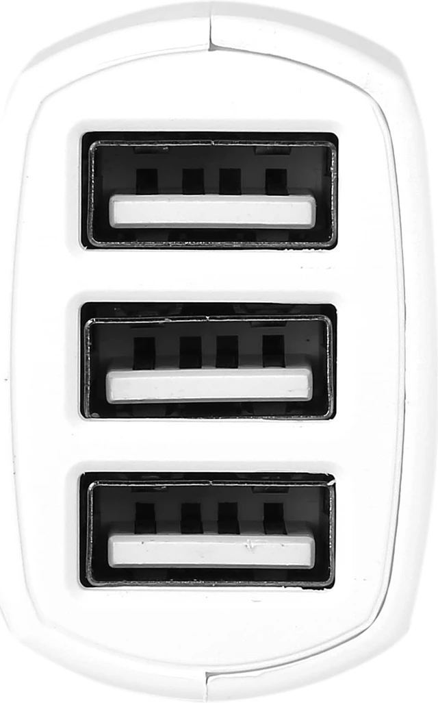 Alt view image 2 of 5 - ORICO 1 x 5V 2.4A and 2 x 5V 1A 22Watt DC12V Input Universal 3 Ports USB Car Charger for Mobile Phone PSP MP3 MP4 Tablet PC - White (UCA-3U)