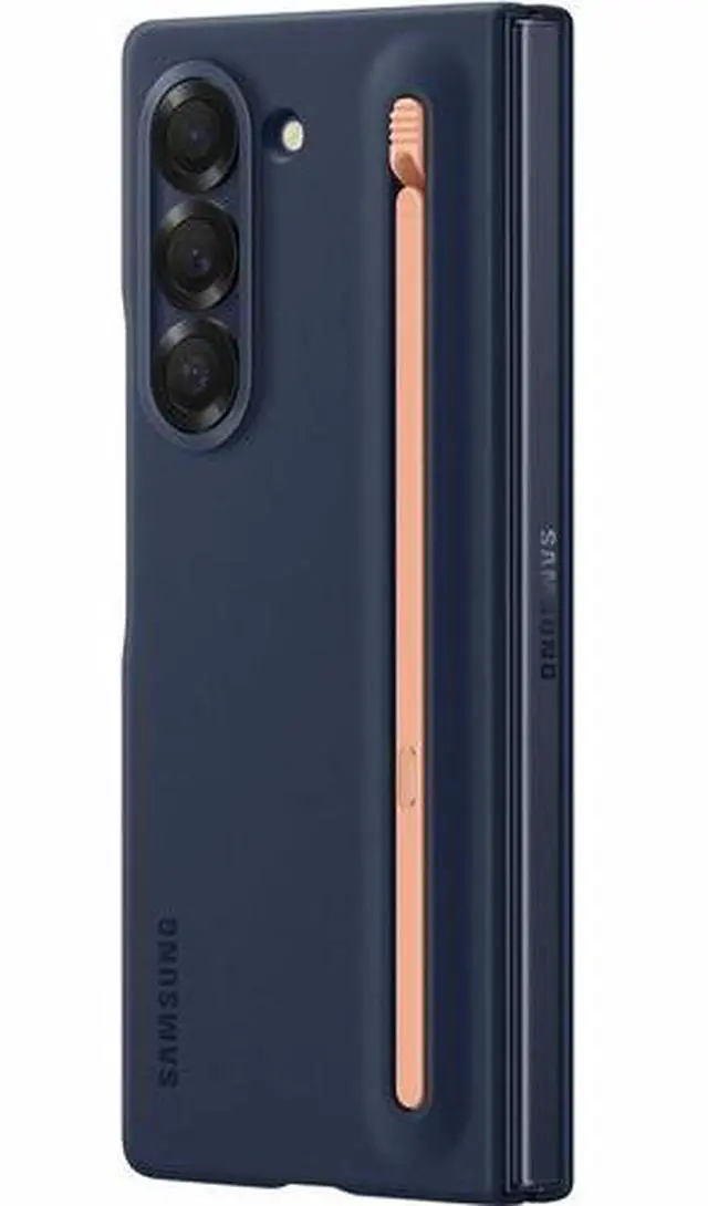 Alt view image 2 of 3 - Samsung Galaxy Z Fold6 S Pen Case - For Samsung Galaxy Z Fold 6 Smartphone - Navy - Shock Absorbing - Thermoplastic Polyurethane (TPU)  EF-OF95PCNEGUS