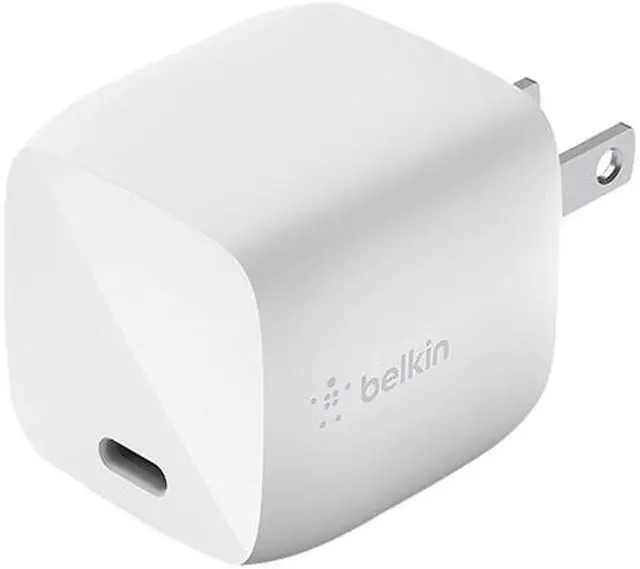 Alt view image 3 of 4 - Belkin 30W USB-C Wall Mount GaN Charger PD Power Delivery for iPhone Fast Charger, MacBook Pro Charger, iPad Pro, Pixel, Galaxy, and More (WCH001DQWH)