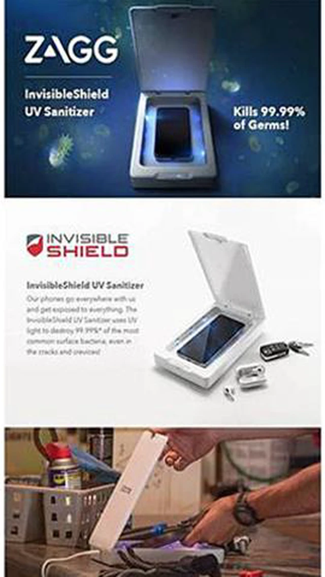 Alt view image 9 of 9 - invisibleSHIELD UV Sanitizer, White, 209906175