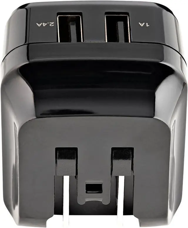 Alt view image 3 of 8 - StarTech 2 Port 17W USB Wall Charger USB2PACUBK