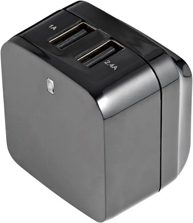 Alt view image 7 of 8 - StarTech 2 Port 17W USB Wall Charger USB2PACUBK