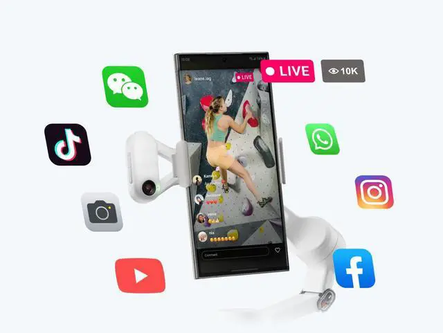 Alt view image 3 of 3 - Insta360 Flow 2, AI Tracker Bundle, Summit White