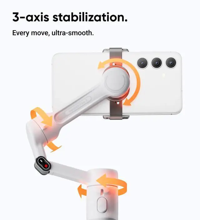 Alt view image 4 of 5 - Insta360 Flow 2, Standard Bundle, Summit White