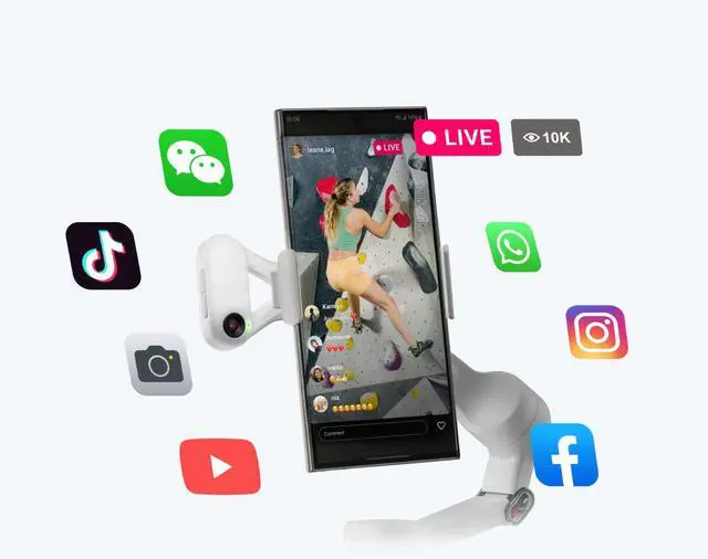 Alt view image 3 of 3 - Insta360 Flow 2, AI Tracker Bundle, Stone Gray