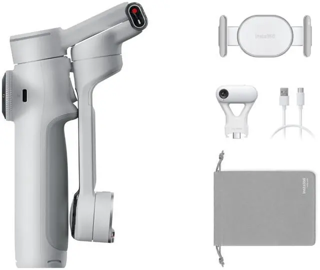 Main image of Insta360 Flow 2 Pro 3-Axis AI-Powered Gimbal Stabilizer AI Tracker Bundle, Gray