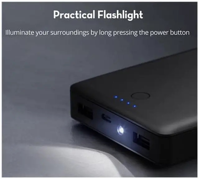 Alt view image 5 of 6 - RAVPower 16750mAh Portable Charger USB External Battery Pack with High Speed Dual Ports & Flashlight Ultra Compact Portable Phone Charger Compatible with iPhone 11 XS Galaxy S10 Note10