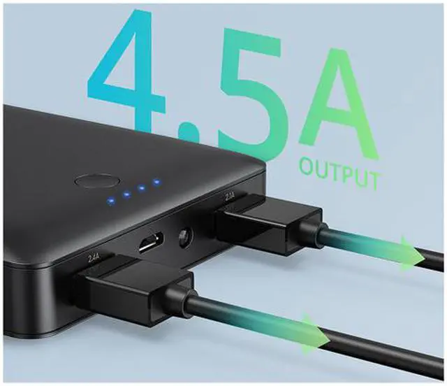 Alt view image 4 of 6 - RAVPower 16750mAh Portable Charger USB External Battery Pack with High Speed Dual Ports & Flashlight Ultra Compact Portable Phone Charger Compatible with iPhone 11 XS Galaxy S10 Note10