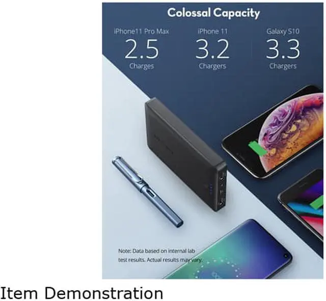 Alt view image 6 of 6 - RAVPower 16750mAh Portable Charger USB External Battery Pack with High Speed Dual Ports & Flashlight Ultra Compact Portable Phone Charger Compatible with iPhone 11 XS Galaxy S10 Note10