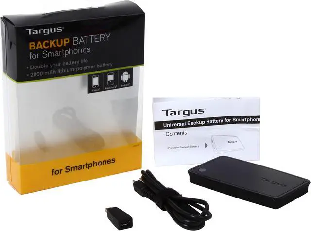 Alt view image 6 of 6 - Targus APB25US External Battery Power Bank for Smartphones