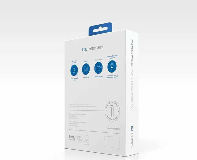 Alt view image 3 of 3 - Blu Element MagSafe Compatible Saffiano Card Holder Wallet Red for iPhone 13 Pro Max/13 Pro/13/13 mini/12 Pro Max/12 Pro/12/12 mini Phone Grips and Wallets