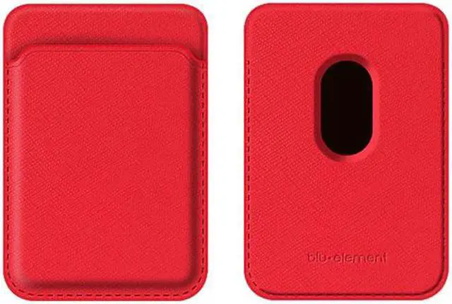 Main image of Blu Element MagSafe Compatible Saffiano Card Holder Wallet Red for iPhone 13 Pro Max/13 Pro/13/13 mini/12 Pro Max/12 Pro/12/12 mini Phone Grips and Wallets