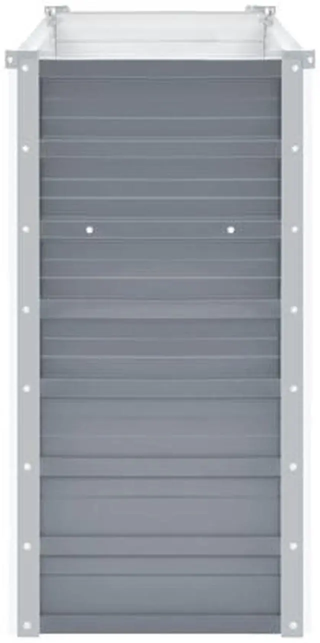Alt view image 4 of 7 - vidaXL Garden Raised Bed Open Bottom Galvanized Steel 39.4" Gray DIY Planter
