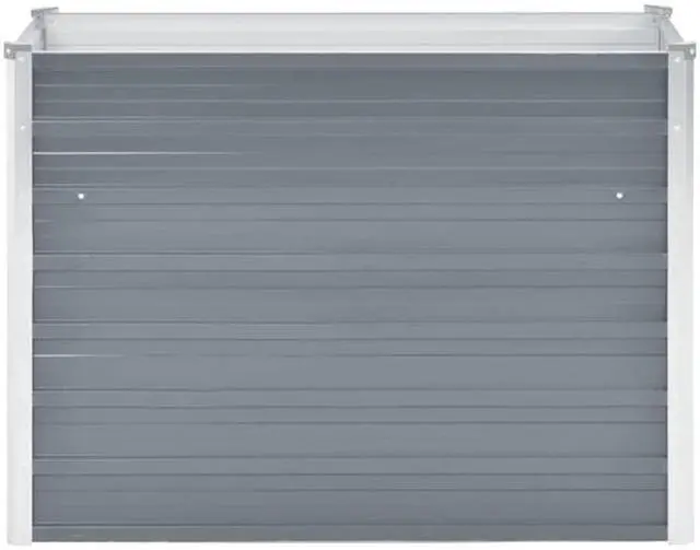 Alt view image 3 of 7 - vidaXL Garden Raised Bed Open Bottom Galvanized Steel 39.4" Gray DIY Planter
