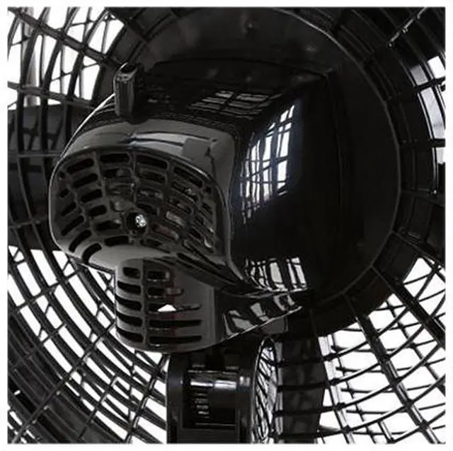 Alt view image 10 of 10 - Lasko 18" 3-Speed Oscillating Cyclone Pedestal Fan with Remote and Timer, 1843, Black