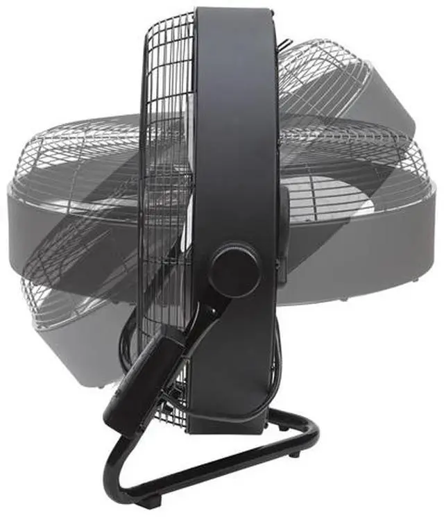 Alt view image 3 of 3 - Lasko 20" 3-Speed Pivoting High Velocity Utility Floor or Wall Mount Fan with Remote, H20685, Black
