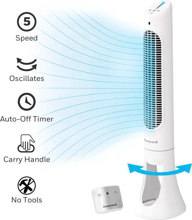 Alt view image 4 of 9 - Honeywell QuietSet 5 Tower Fan (HYF260)