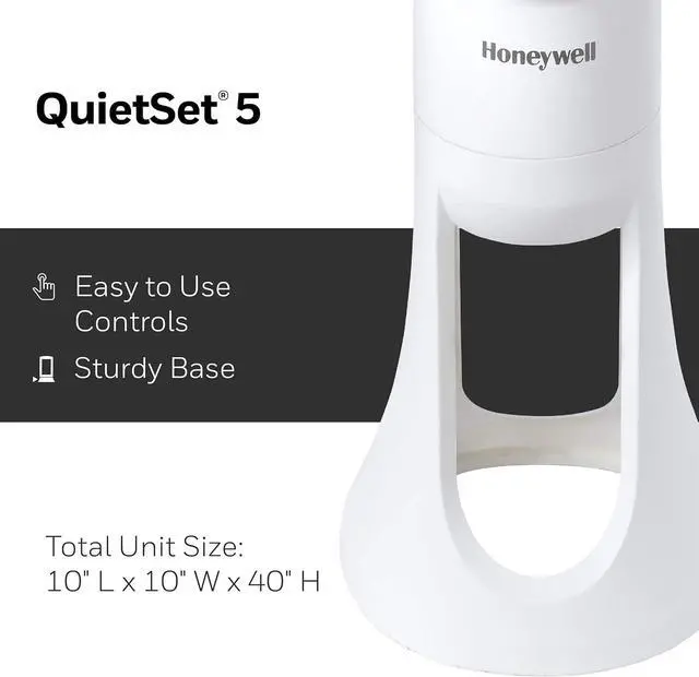 Alt view image 5 of 9 - Honeywell QuietSet 5 Tower Fan (HYF260)