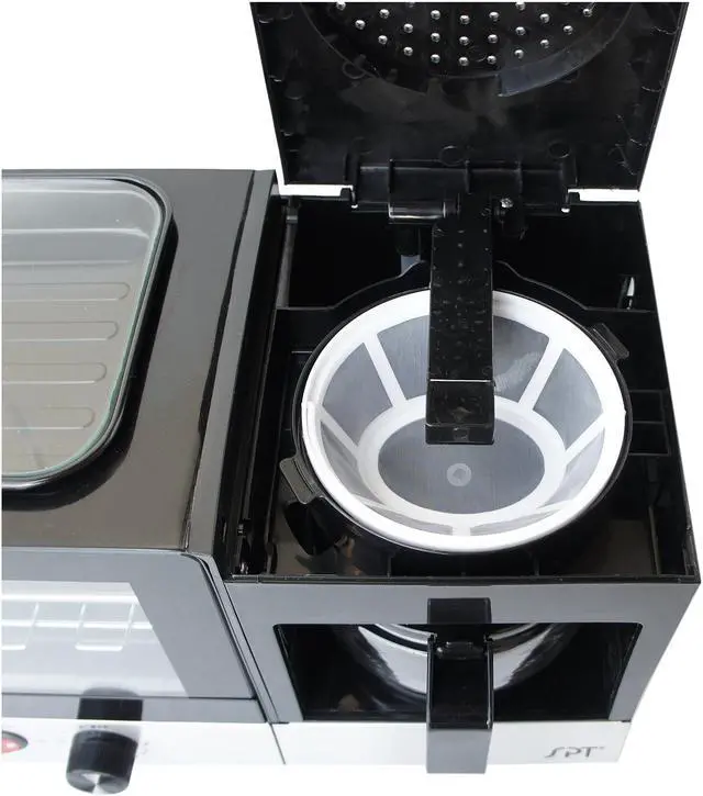 Alt view image 6 of 7 - Sunpentown 3-in-1 Breakfast Maker, Stainless Steel & Black BM-1120B