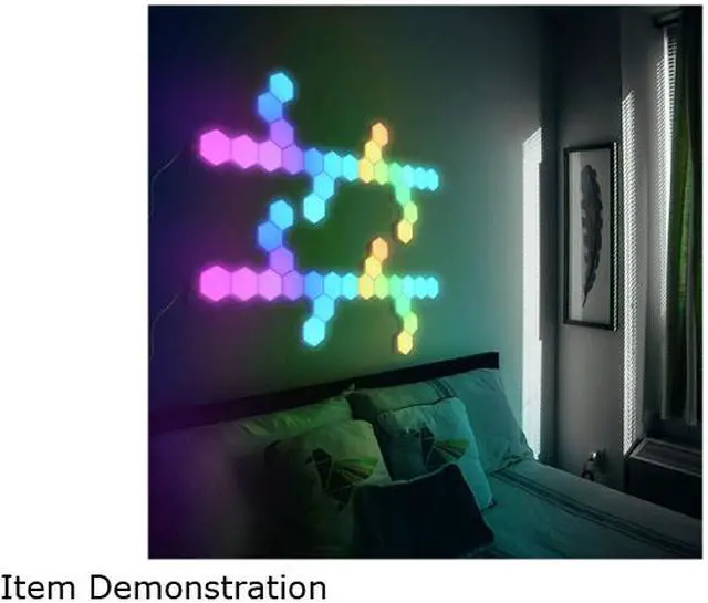 Alt view image 5 of 7 - Yescom 11 Pack WiFi Smart LED Light Kit Google Alexa DIY Quantum Lamp Voice Touch Control Home Decoration Indoor