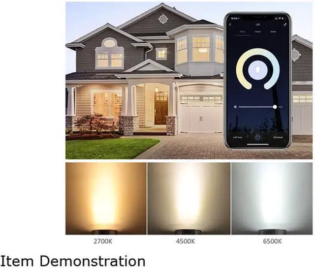 Alt view image 5 of 6 - XODO LB2-4PK Smart Wifi PAR38 E26 Dimmable Light Bulb Compatible With Google, Alexa - 11W (75W Equivalent) 900LM RGB+W - LED Multi-Color, Adjustable Color Changing Smart Bulb ETL Listed (4-Pack)