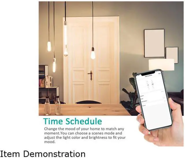 Alt view image 4 of 7 - XODO LB4-2PK Smart Wifi B11 E12 Dimmable Ceiling Fan Candle Light Bulb Compatible With Google, Alexa - 5W (30W Equivalent) 350LM RGB+W - LED Multi-Color, Adjustable Color Smart Bulb ETL Listed 2-Pack