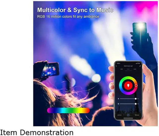 Alt view image 6 of 7 - XODO LB4-2PK Smart Wifi B11 E12 Dimmable Ceiling Fan Candle Light Bulb Compatible With Google, Alexa - 5W (30W Equivalent) 350LM RGB+W - LED Multi-Color, Adjustable Color Smart Bulb ETL Listed 2-Pack