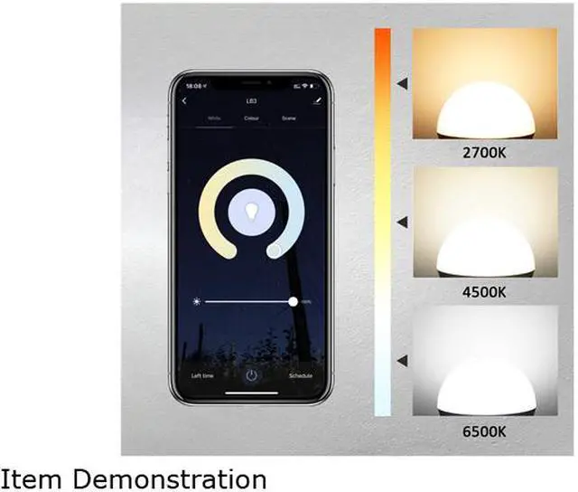 Alt view image 6 of 7 - XODO LB4-4PK Smart Wifi B11 E12 Dimmable Ceiling Fan Candle Light Bulb Compatible With Google, Alexa - 5W (30W Equivalent) 350LM RGB+W - LED Multi-Color, Adjustable Color Smart Bulb ETL Listed 4-Pack