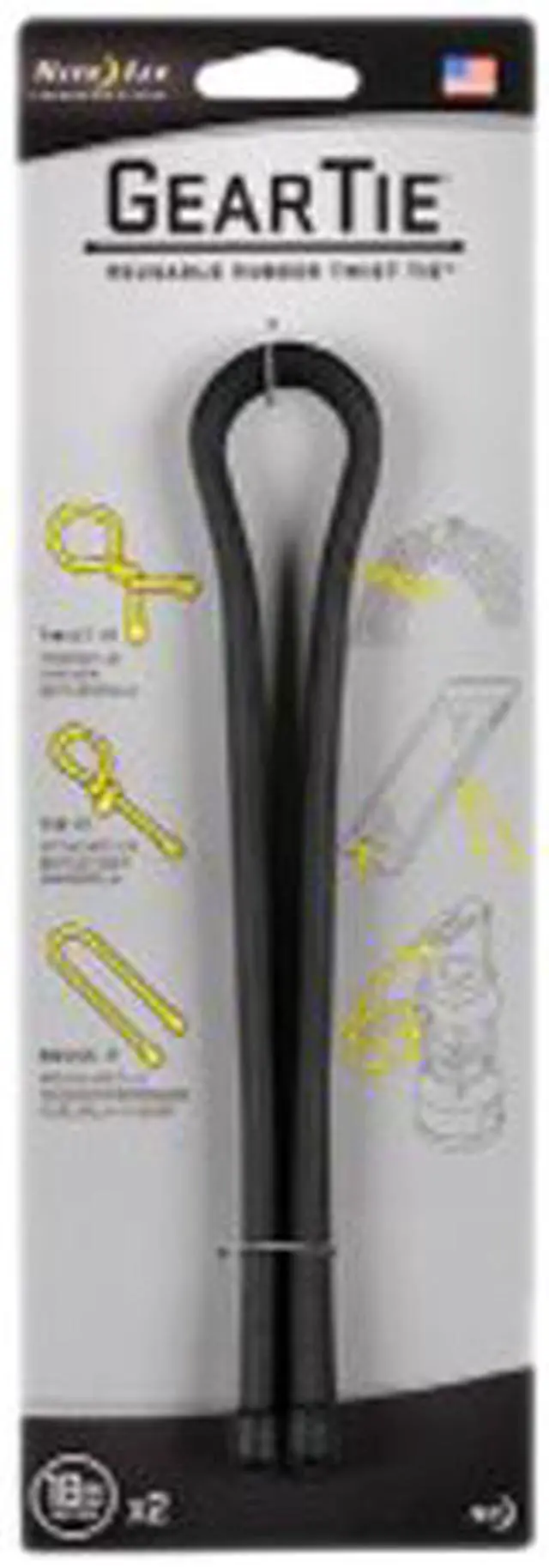 Main image of Nite Ize GT18-2PK-01 Gear Tie 18" Twist Tie