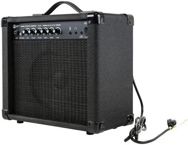 Alt view image 2 of 4 - Monoprice 20-Watt 1x8 Guitar Combo Amplifier - Black With 86dB of Gain, 1/4 Inch, Headphone and 3.5mm Aux Mp3 Inputs For Electric Guitars