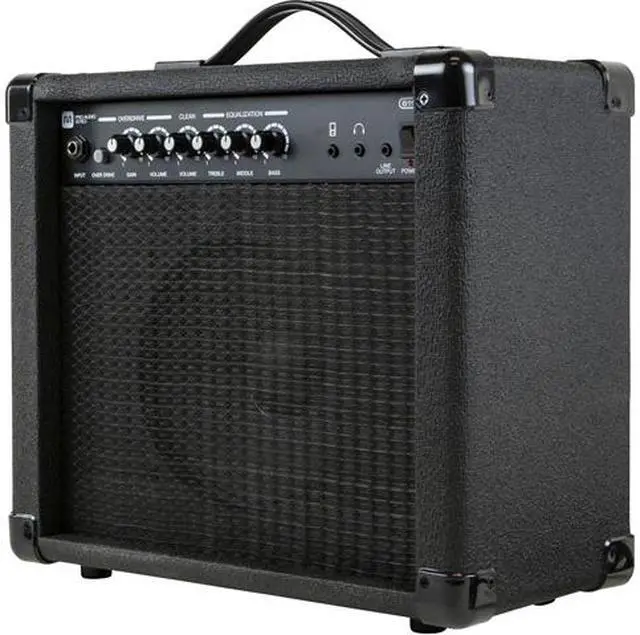 Main image of Monoprice 20-Watt 1x8 Guitar Combo Amplifier - Black With 86dB of Gain, 1/4 Inch, Headphone and 3.5mm Aux Mp3 Inputs For Electric Guitars