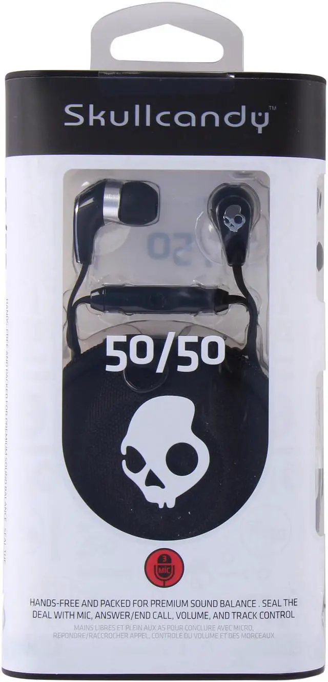Alt view image 6 of 6 - Skullcandy S2FFFA-003 50/50 In-Ear Canal Stereo Earbuds with In-Line Mic - Black/Black (2011)