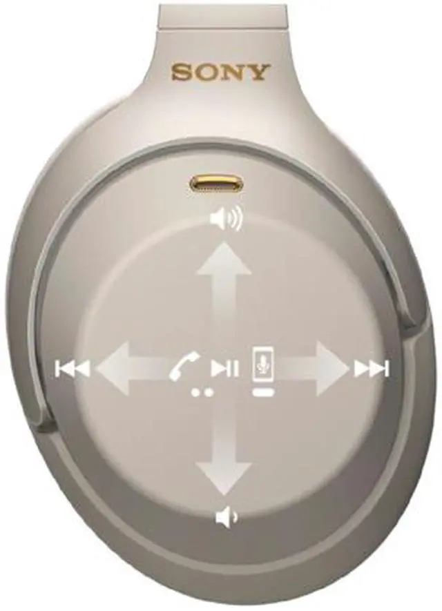 Alt view image 7 of 11 - Sony WH-1000XM3/S Wireless Industry-Leading Noise-Cancelling Over-Ear Headphones (Silver)