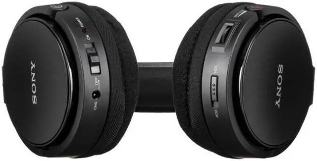 Alt view image 4 of 4 - Sony MDR-RF912RK Over-Ear Wireless Radio Frequency Stereo TV Headphone System with 40mm Drivers, Noise Reduction and Long Wireless Range, Black