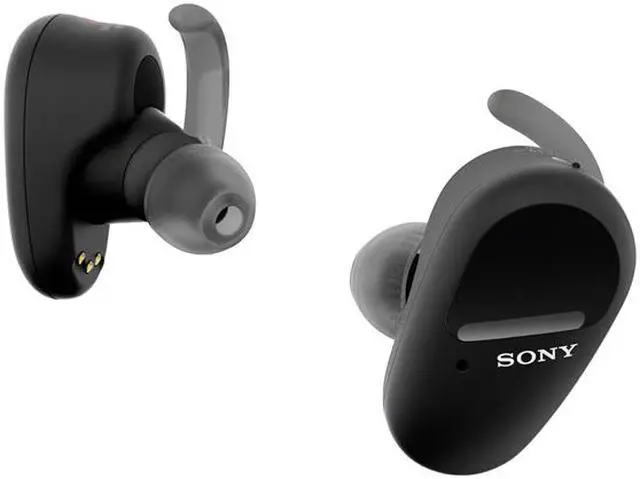 Alt view image 3 of 11 - Sony WF-SP800NB Sport Truly Wireless Noise Canceling Earbud Headphones (Black)