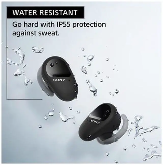 Alt view image 6 of 11 - Sony WF-SP800NB Sport Truly Wireless Noise Canceling Earbud Headphones (Black)