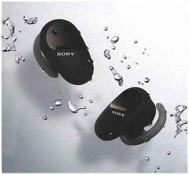 Alt view image 5 of 11 - Sony WF-SP800NB Sport Truly Wireless Noise Canceling Earbud Headphones (Black)