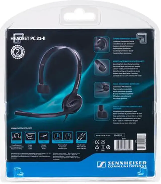 Alt view image 5 of 5 - Sennheiser PC 21-II Single-Sided Headset with Microphone