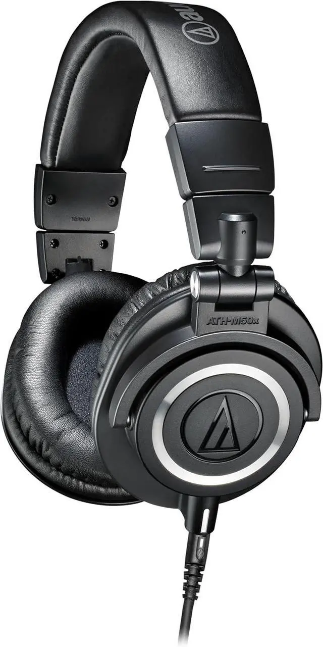 Main image of Audio-Technica ATH-M50X Professional Studio Monitor Headphones, Black, Professional Grade, Critically Acclaimed, with Detachable Cable