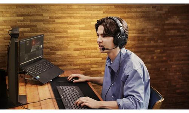 Alt view image 7 of 9 - Audio Technica ATH-M20XSTS M20X - Monitor StreamSet Over-Ear Closed Back Headset with Boom Mic for Content Creators - Black