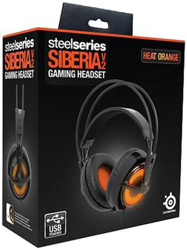 Alt view image 8 of 8 - SteelSeries Siberia v2 Full-Size Headset Heat Orange Edition