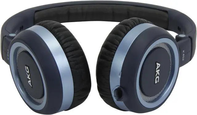 Alt view image 6 of 8 - AKG K452 High-Performance On-Ear Headset with One Button In-Line Mic and Controls (Blue)