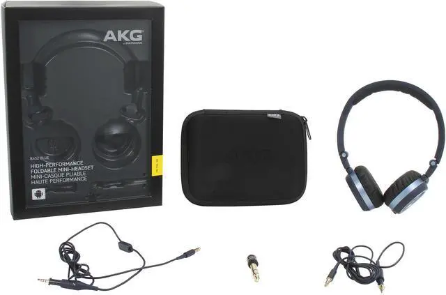 Alt view image 8 of 8 - AKG K452 High-Performance On-Ear Headset with One Button In-Line Mic and Controls (Blue)