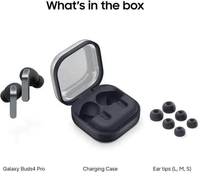 Alt view image 9 of 14 - Samsung Galaxy Buds 4 Pro - AI True Wireless Bluetooth Earbuds, Black | Hi-Res Audio, 2-Way Speaker, ANC 2.0, Optimized Comfort, IP57, Live Translation