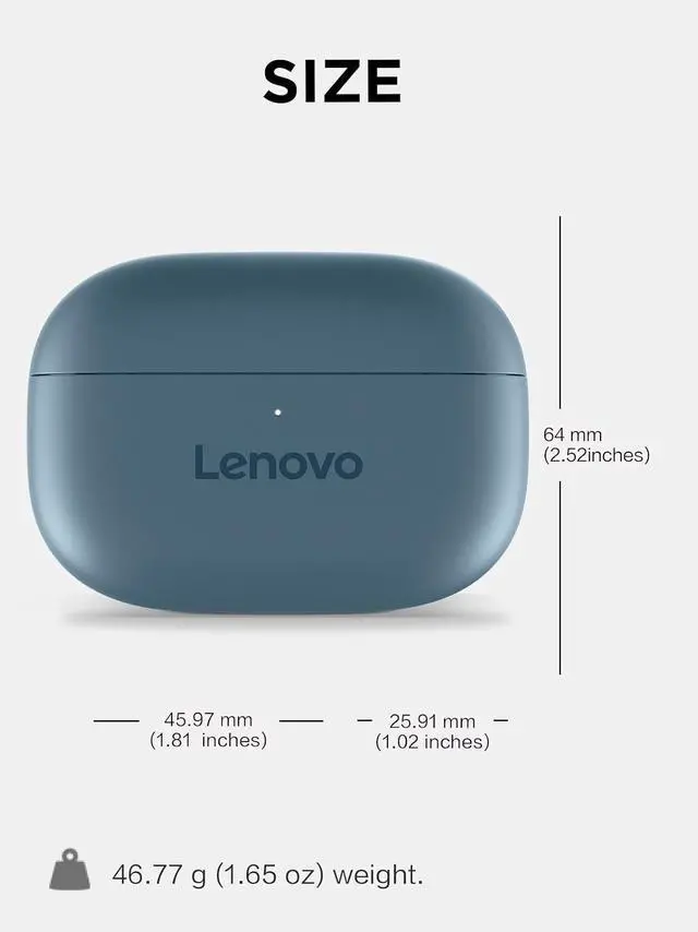 Alt view image 12 of 12 - Lenovo TWS Earbuds Yoga PC Edition Tidal Teal Active Noise Cancellation Bluetooth 5.3 Wireless Earbuds ENC 3-Mic Clear Calls AI EQ Mode Switch for Gaming, Movies, Music, and Meetings (GXD1P89976)