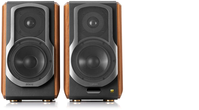 Alt view image 2 of 12 - Edifier S1000MKII Audiophile Active Bookshelf 2.0 Speakers, Computer Speakers - 120W Optical Input - Bluetooth 5.0 HD - Brown
