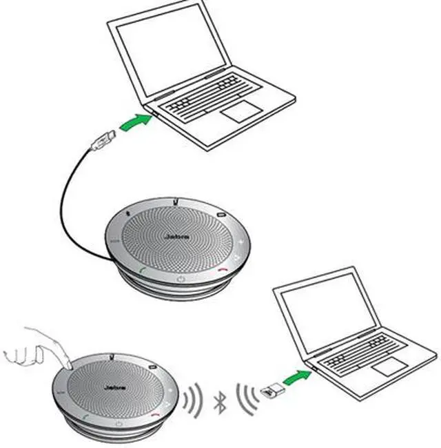 Alt view image 3 of 6 - Jabra Speak 510+ UC Bluetooth Speakerphone w/ A2DP Multimedia Streaming (Single)