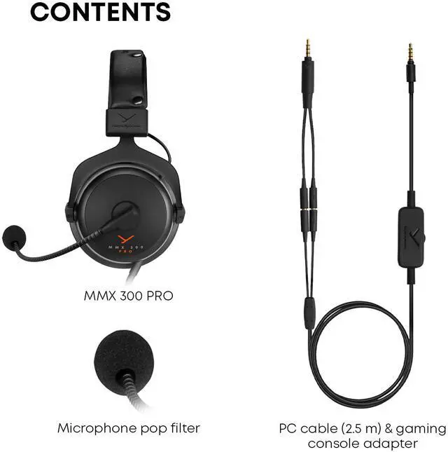 Alt view image 9 of 9 - Beyerdynamic MMX 300 PRO Closed Gaming Headset with Stellar.45 Driver and Condenser Microphone, Wired Gaming Headset Suitable for PC, Gaming Console, PS, Switch. Handmade in Germany