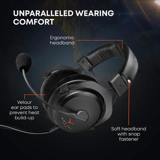 Alt view image 5 of 9 - Beyerdynamic MMX 300 PRO Closed Gaming Headset with Stellar.45 Driver and Condenser Microphone, Wired Gaming Headset Suitable for PC, Gaming Console, PS, Switch. Handmade in Germany